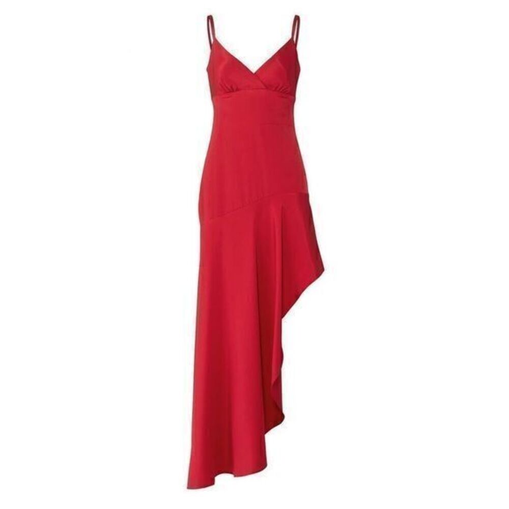 NICOLE MILLER Red High Low Dress 2R